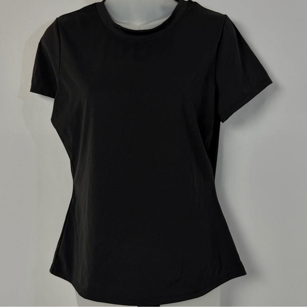 Yelete Black Short Sleeve Crew Neck Tee